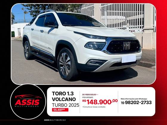 FIAT TORO 1.3 TURBO 270 FLEX VOLCANO AT6 FIAT TORO 1.3 TURBO 270 FLEX VOLCANO AT6